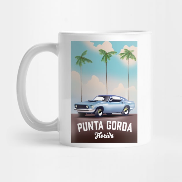 Punta Gorda florida auto travel poster, by nickemporium1